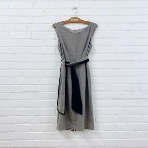 ZARA belted brown dress wool blend